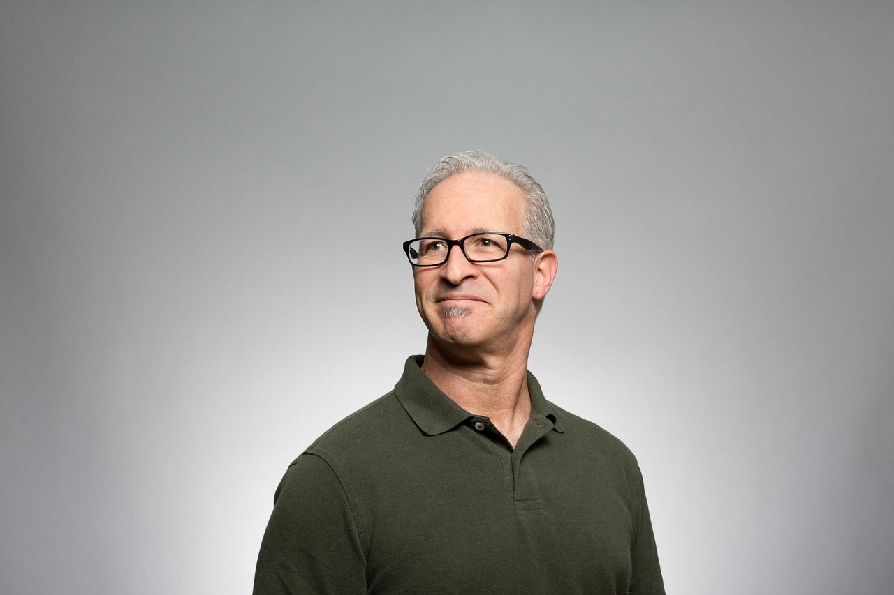 adult, casual, caucasian, glasses, happiness, happy, joy, male, man, white hair, polo shirt, eyeglasses, portrait, man, man, man, man, man